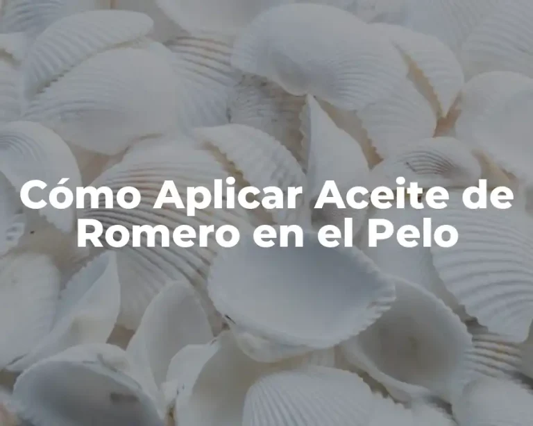 Cómo Aplicar Aceite de Romero en el Pelo