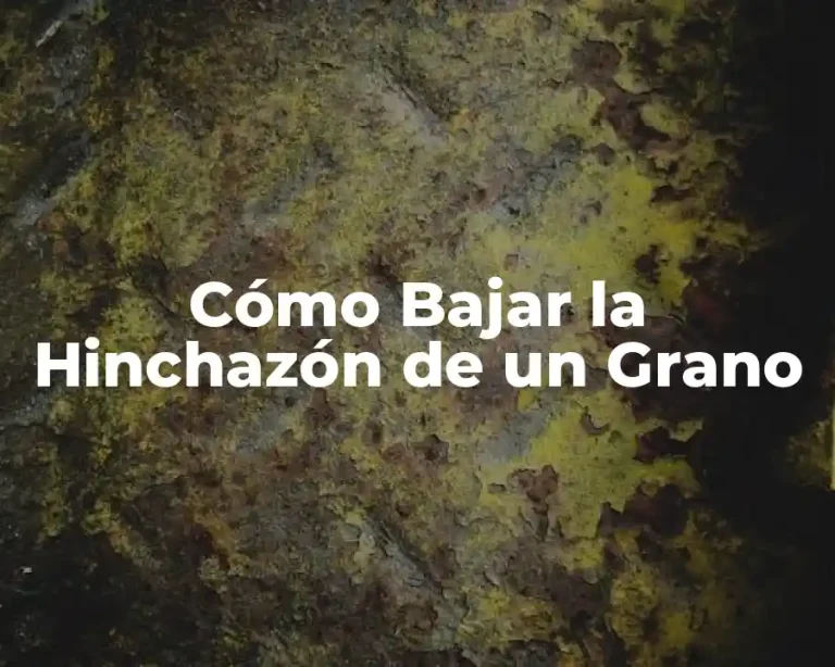 Cómo Bajar la Hinchazón de un Grano