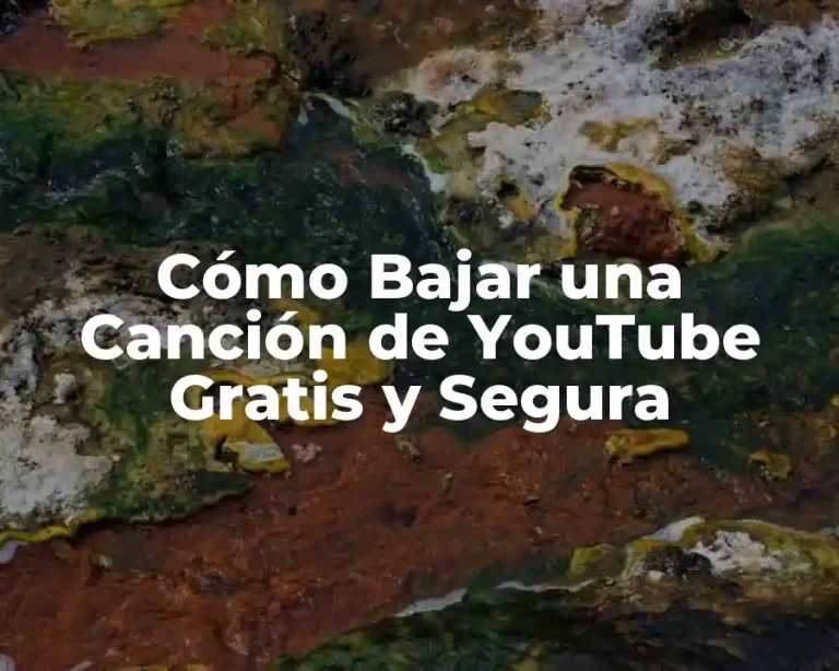 Cómo Bajar una Canción de YouTube Gratis y Segura