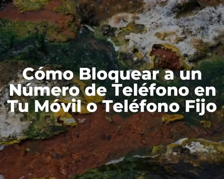 Cómo Bloquear a un Número de Teléfono en Tu Móvil o Teléfono Fijo