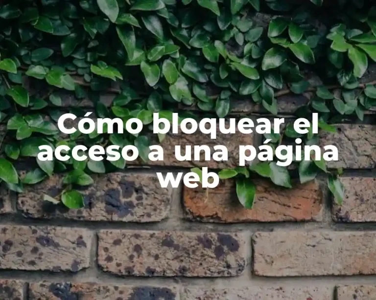 Cómo bloquear el acceso a una página web