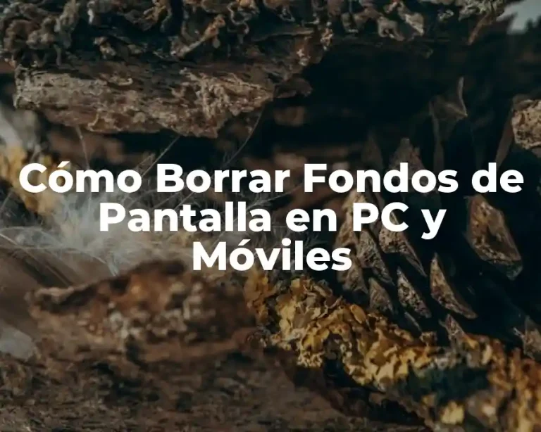 Cómo Borrar Fondos de Pantalla en PC y Móviles