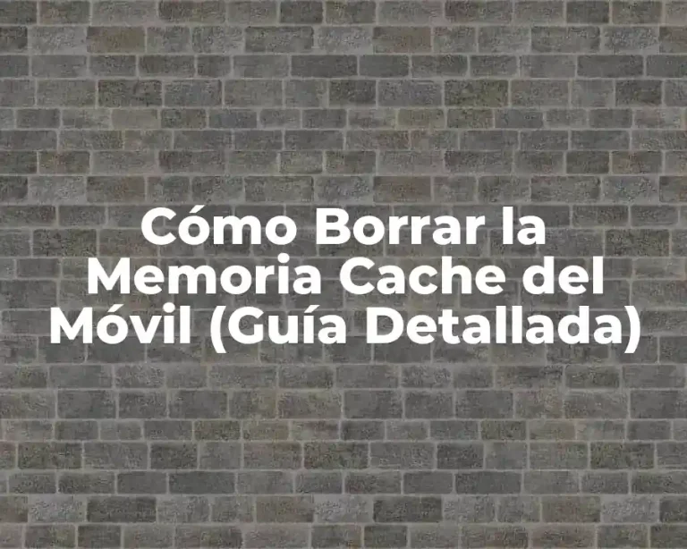 Cómo Borrar la Memoria Cache del Móvil (Guía Detallada)