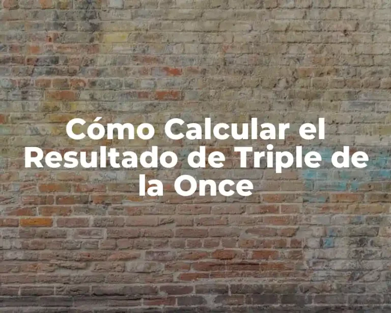 Cómo Calcular el Resultado de Triple de la Once