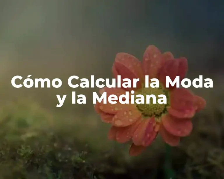 Cómo Calcular la Moda y la Mediana