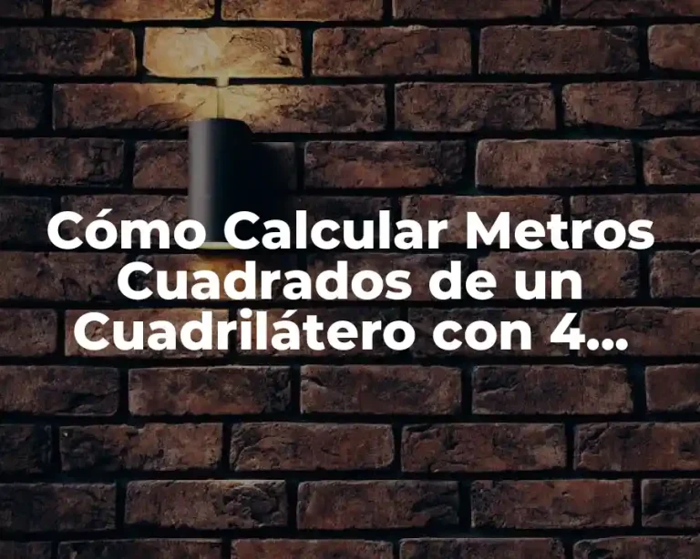 Cómo Calcular Metros Cuadrados de un Cuadrilátero con 4 Lados Diferentes