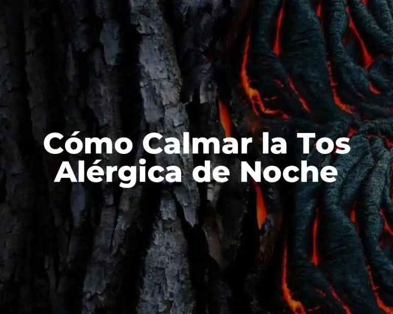 Cómo Calmar la Tos Alérgica de Noche