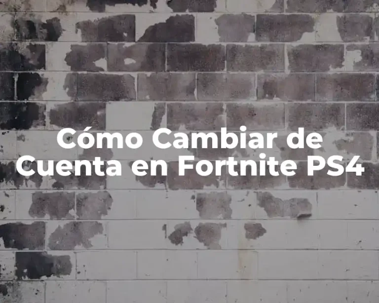 Cómo Cambiar de Cuenta en Fortnite PS4