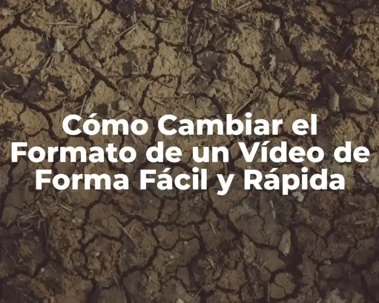 Cómo Cambiar el Formato de un Vídeo de Forma Fácil y Rápida