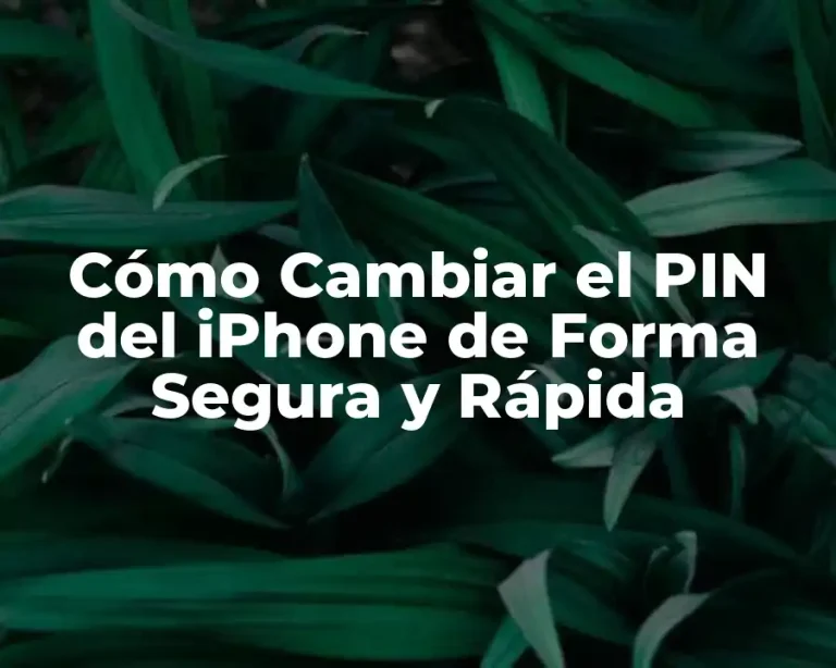 Cómo Cambiar el PIN del iPhone de Forma Segura y Rápida