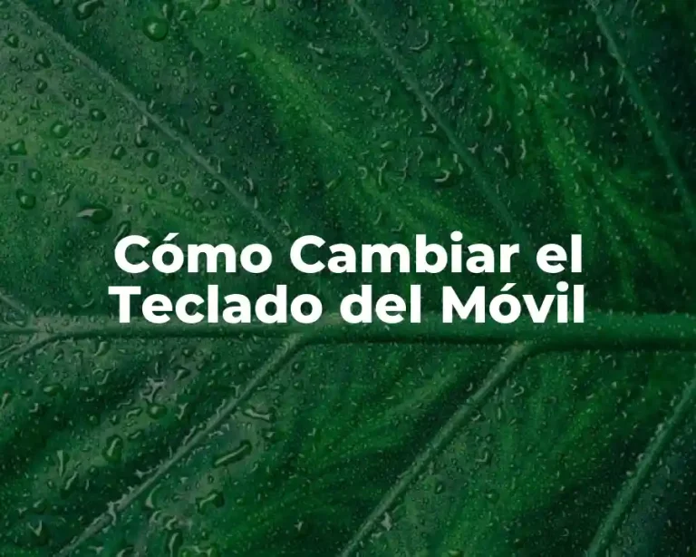 Cómo Cambiar el Teclado del Móvil
