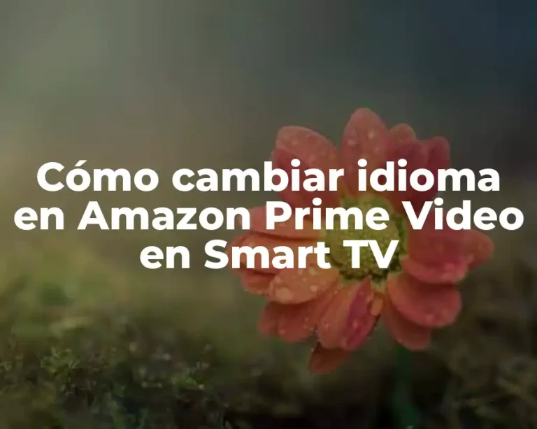 Cómo cambiar idioma en Amazon Prime Video en Smart TV
