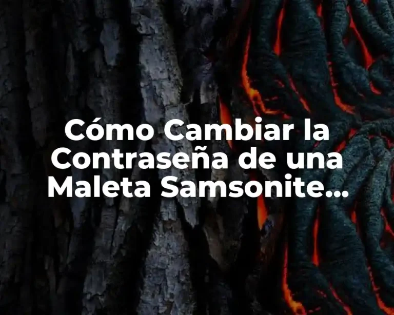 Cómo Cambiar la Contraseña de una Maleta Samsonite Antigua