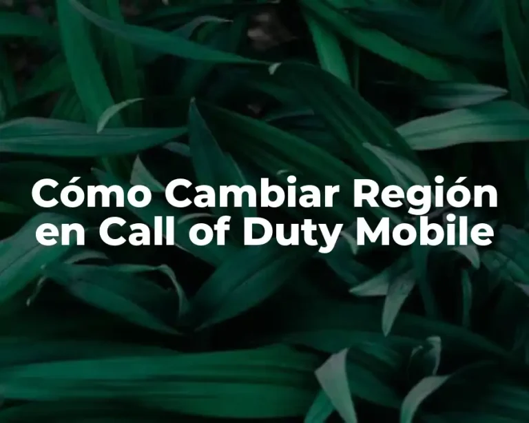Cómo Cambiar Región en Call of Duty Mobile