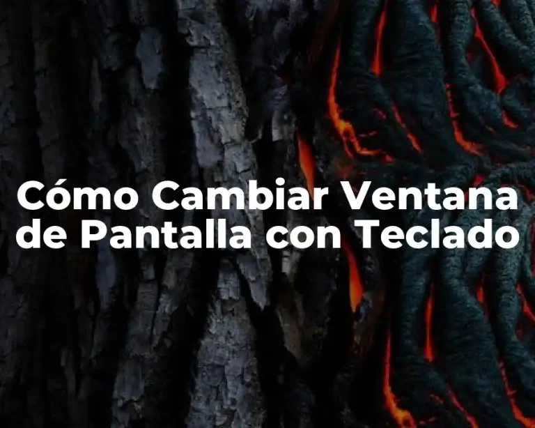 Cómo Cambiar Ventana de Pantalla con Teclado