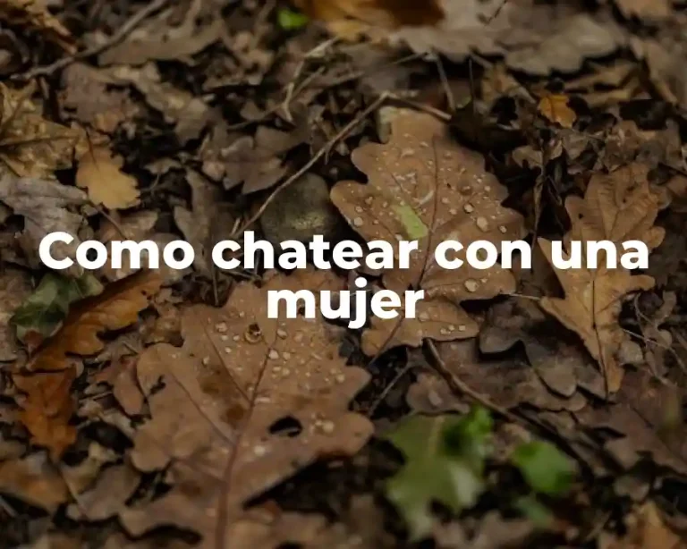 Como chatear con una mujer