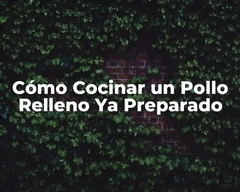 Cómo Cocinar un Pollo Relleno Ya Preparado