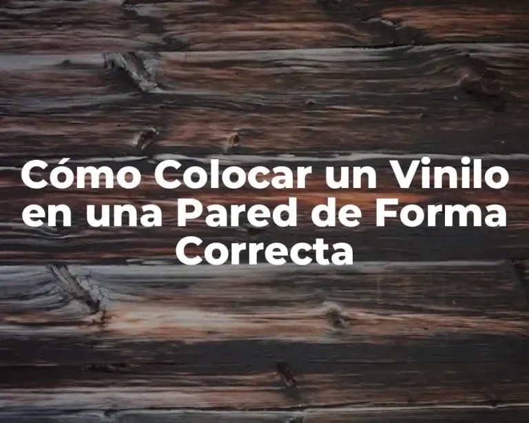 Cómo Colocar un Vinilo en una Pared de Forma Correcta