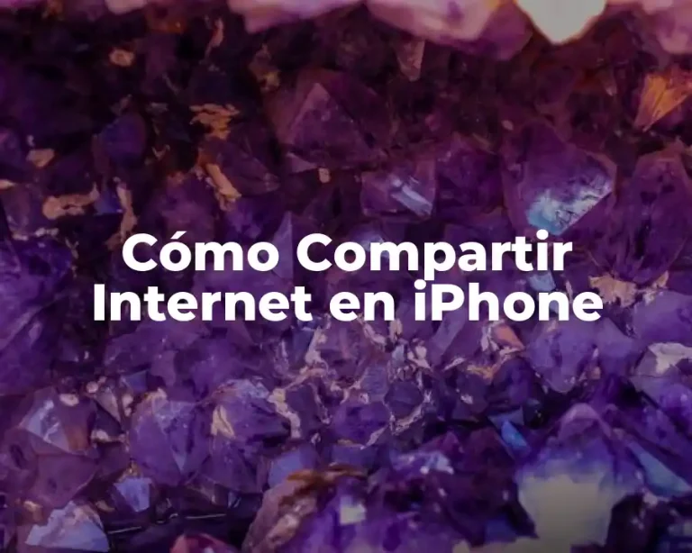 Cómo Compartir Internet en iPhone