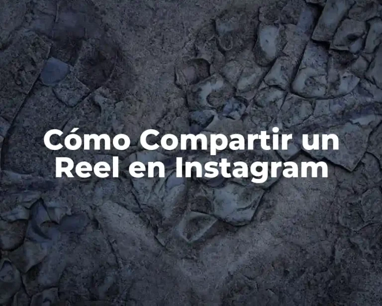 Cómo Compartir un Reel en Instagram