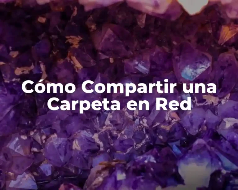 Cómo Compartir una Carpeta en Red