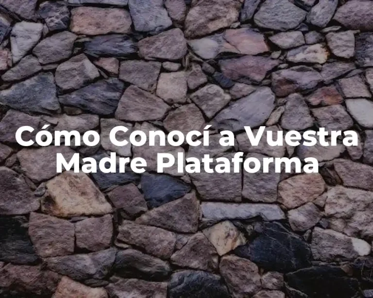 Cómo Conocí a Vuestra Madre Plataforma