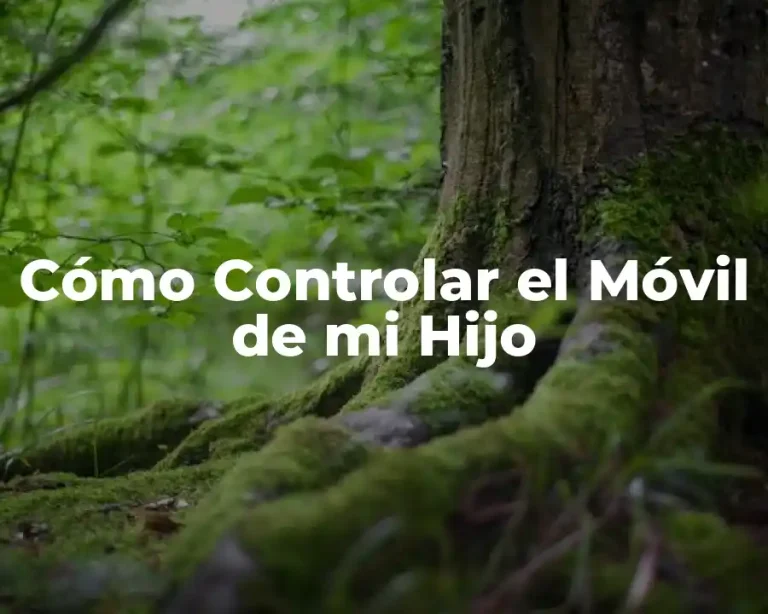 Cómo Controlar el Móvil de mi Hijo
