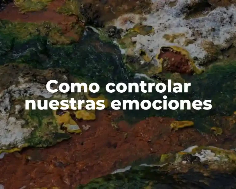 Como controlar nuestras emociones