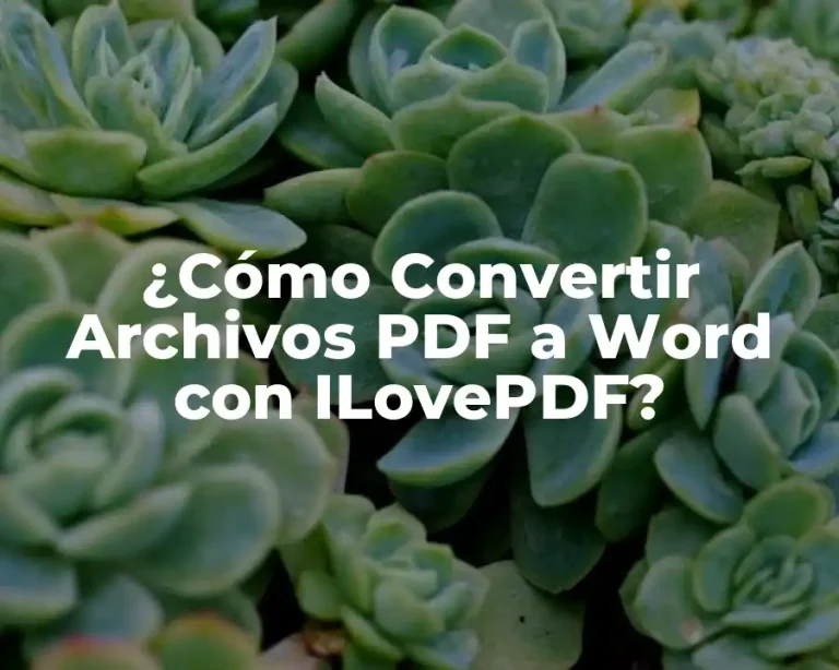 ¿Cómo Convertir Archivos PDF a Word con ILovePDF?