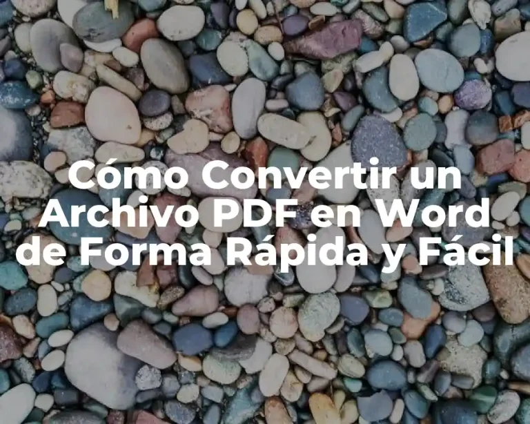 Cómo Convertir un Archivo PDF en Word de Forma Rápida y Fácil