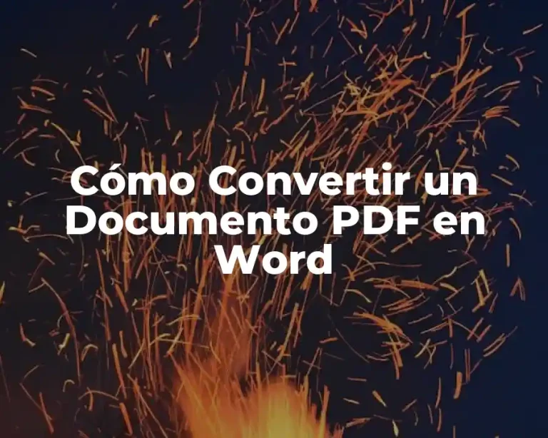 Cómo Convertir un Documento PDF en Word