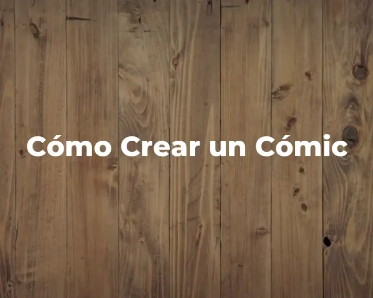 Cómo Crear un Cómic
