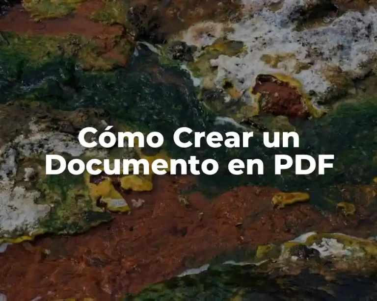 Cómo Crear un Documento en PDF