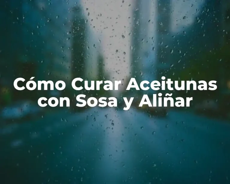 Cómo Curar Aceitunas con Sosa y Aliñar