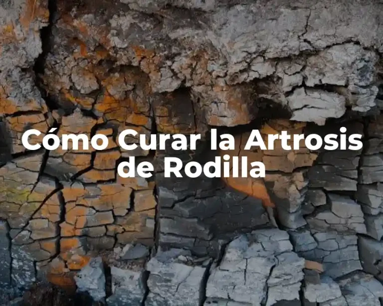 Cómo Curar la Artrosis de Rodilla