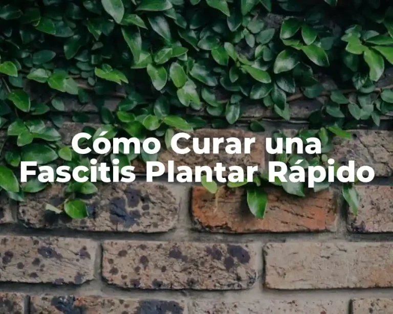 Cómo Curar una Fascitis Plantar Rápido