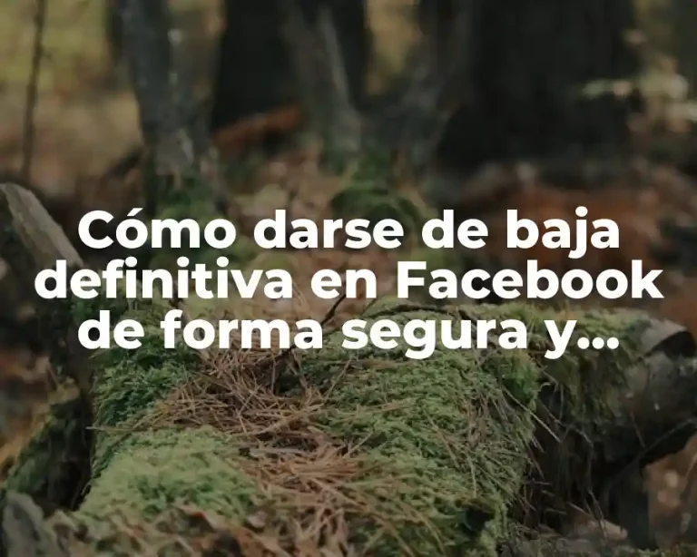 Cómo darse de baja definitiva en Facebook de forma segura y definitiva