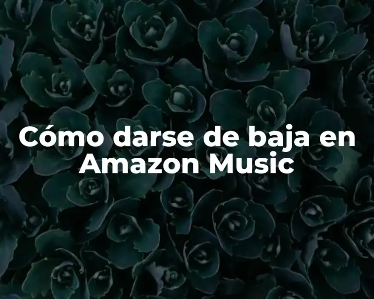 Cómo darse de baja en Amazon Music