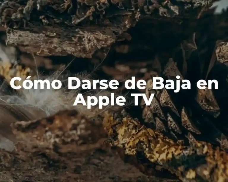 Cómo Darse de Baja en Apple TV
