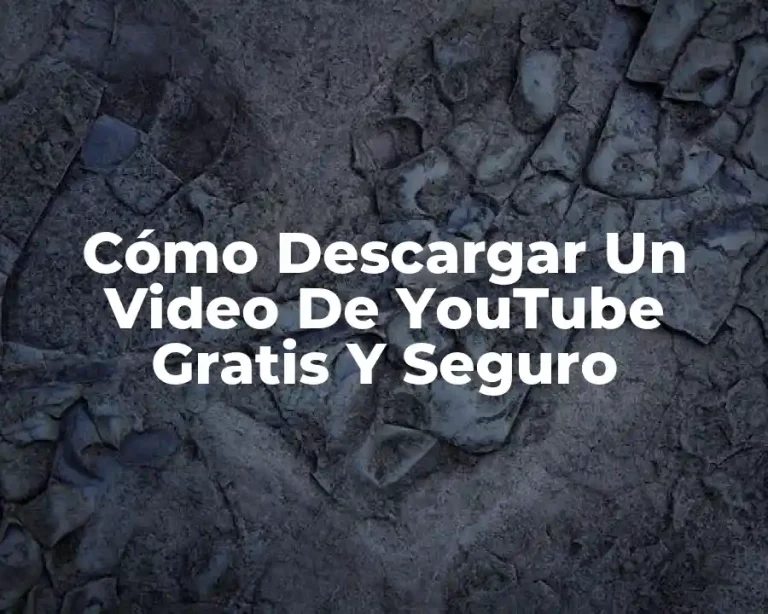 Cómo Descargar Un Video De YouTube Gratis Y Seguro