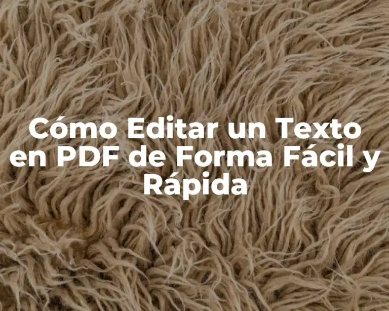 Cómo Editar un Texto en PDF de Forma Fácil y Rápida