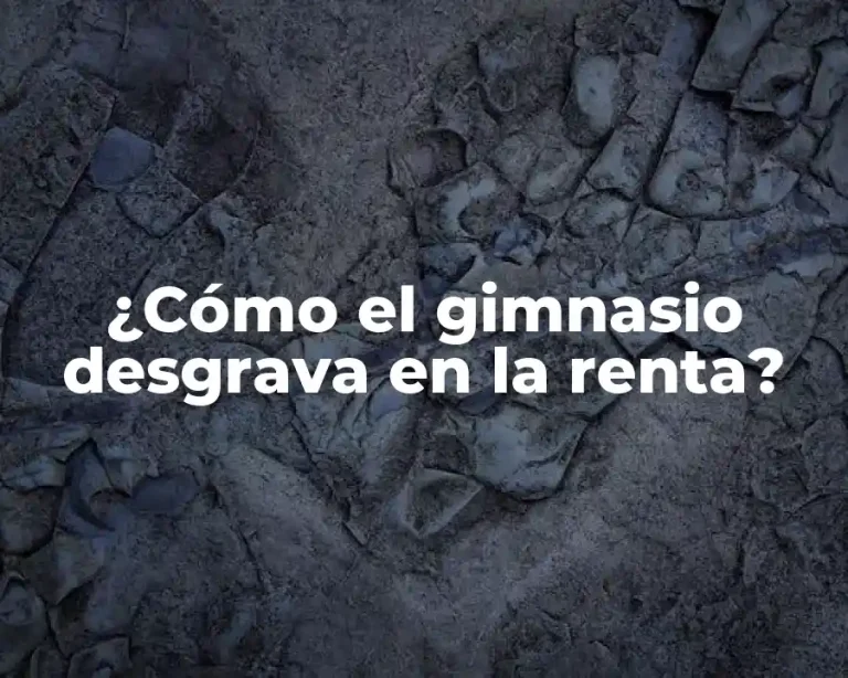¿Cómo el gimnasio desgrava en la renta?