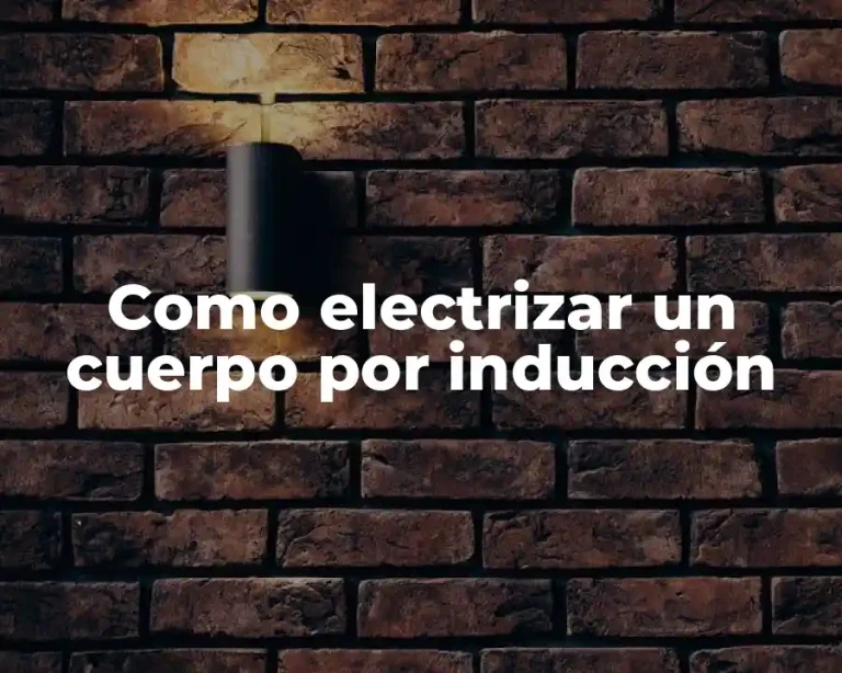 Como electrizar un cuerpo por inducción