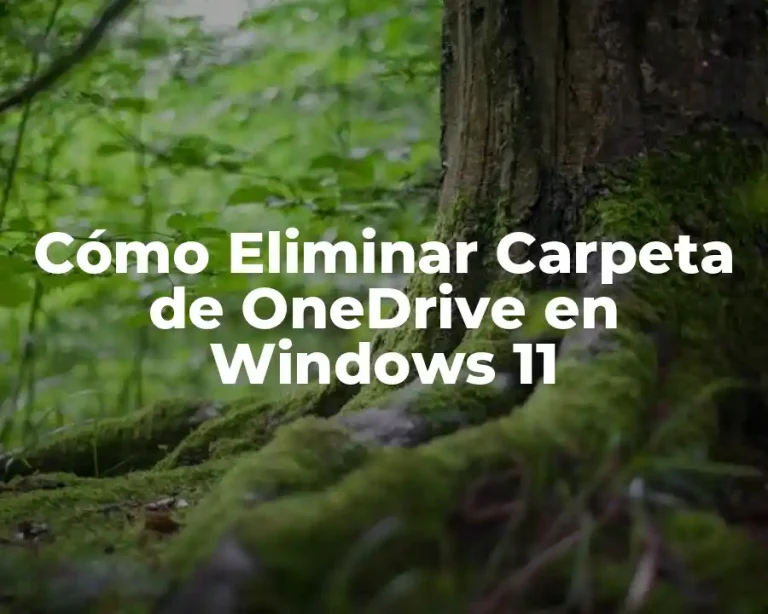 Cómo Eliminar Carpeta de OneDrive en Windows 11