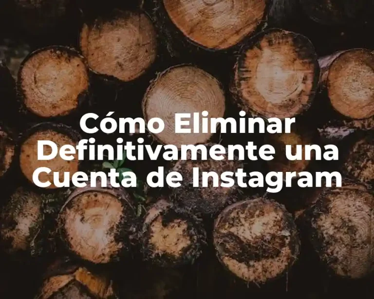 Cómo Eliminar Definitivamente una Cuenta de Instagram