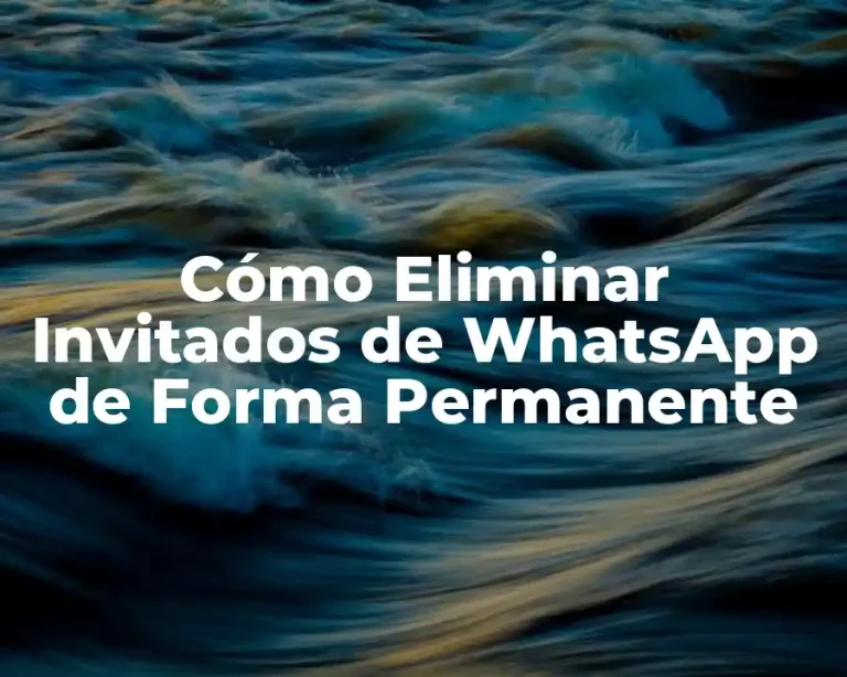 Cómo Eliminar Invitados de WhatsApp de Forma Permanente