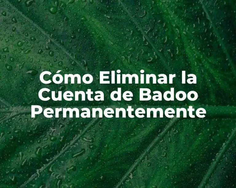 Cómo Eliminar la Cuenta de Badoo Permanentemente