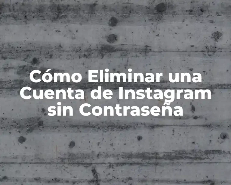Cómo Eliminar una Cuenta de Instagram sin Contraseña
