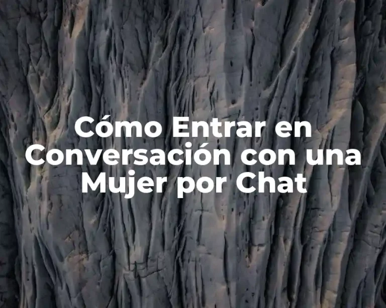 Cómo Entrar en Conversación con una Mujer por Chat