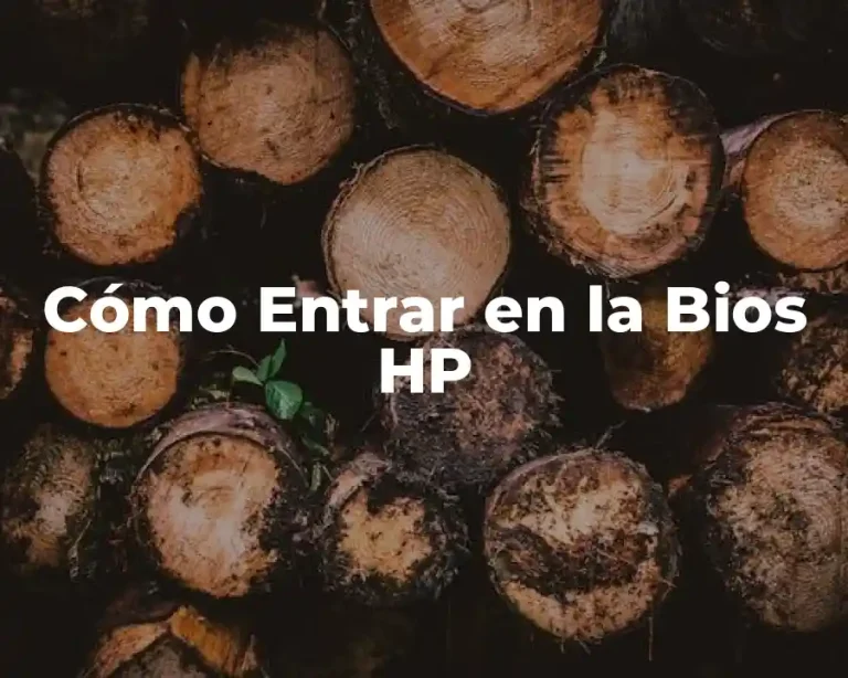 Cómo Entrar en la Bios HP